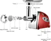 2800W Elektrischer Fleischwolf, 3in1 Multi Produktbild-Vorschau 10