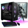 Gaming PC Set Komplettsystem Ryzen 7 5700X 32GB 500GB SSD Produktbild-Vorschau 1