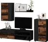 Wohnwand Vicco Berno Eiche rustikal 4-teiliges Set, Model Produktbild-Vorschau 8