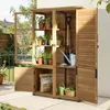 M MCombo Gartenschrank Gartenhaus Holz Wetterfest, Outdoor Produktbild-Vorschau 2