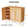 HOKEEPER Armoire à chaussures en bois, double porte étroite Voir les images du produit 6