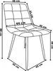 A line drawing of a chair with dimensions indicated by arrows and text. Anteprima dell’immagine prodotto