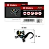 Sticker 3D Sticker Gecko Schwarz HQ Produktbild-Vorschau 2
