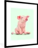 MuchoWow® Gerahmtes Poster Schwein - Rosa - Sockel - Tiere Produktbild-Vorschau 1