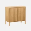 sweeek - Sideboard Holzdekor 2 Türen 80 cm - Natur Produktbild-Vorschau 1