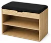Scarpiera marrone con seduta LEVA, 60 x 30 x 47 cm Anteprima dell’immagine prodotto 1