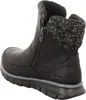 A black winter boot with a knitted cuff. Voir les images du produit