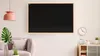 Lavagna magnetica per gesso nera 100x80 cm cornice in legno Anteprima dell’immagine prodotto 3