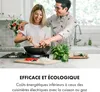 A couple is cooking in a kitchen, with text about energy efficiency below. Podgląd zdjęcia produktu