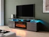 Televízny stolík s krbom a LED osvetlením SALTA - grafitový Náhľad obrázku produktu 7