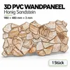 3D Wandpaneele PVC Steinoptik | Honig Sandstein | 1 Platte Produktbild-Vorschau 2