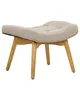 BELIANI Sessel Beige Stoff Gepolstert Gesteppt mit Hocker Produktbild-Vorschau 8