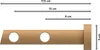 Interdeco Gardinenstange / Vorhangstange Edelstahl-Optik / Produktbild-Vorschau 2