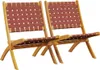 vidaXL Klapstoelen, 2 stuks, rode massief acaciahout en Productafbeelding-voorbeeld 1