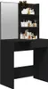 vidaXL Toaletní stolek se zrcadlem černý 74,5x40x141 cm Náhled obrázku produktu 4