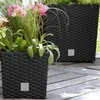 Bac à fleurs Anthracite 64 L aspect polyrotin Pot de fleurs Voir les images du produit 2