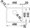 Blanco SOLIS 450-IF drez 440 x 490 mm z nehrdzavejúcej Náhľad obrázku produktu 2