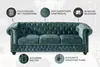 riess-ambiente Chesterfield 3er Sofa 205cm petrol Samt Produktbild-Vorschau 6
