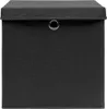 vidaXL Úložné boxy s víkem 10 ks černé 32x32x32cm Látka Náhled obrázku produktu 2