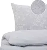 BELIANI Povlečení šedá a bílá bavlna 200 x 220 cm s Náhled obrázku produktu 1
