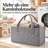 2 Stück Filztaschen Hellgrau Einkaufstasche Kaminholztasche Produktbild-Vorschau 8
