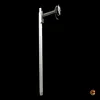A white pole with a silver attachment is shown against a black background. Voir les images du produit