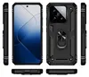 Multiple views of a black smartphone case with a ring holder. Produktbild-Vorschau