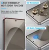Collage of images showcasing features of a phone screen protector. Produktbild-Vorschau