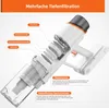 An exploded view diagram of a cordless vacuum cleaner, highlighting its filtration system. Produktbild-Vorschau