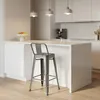 Barhocker im industrie stil aus metall mit rückenlehne Produktbild-Vorschau 2