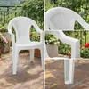 2 Stück Stapelstuhl Rattan-Optik Weiß Produktbild-Vorschau