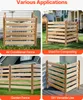 SucceBuy Clôture pare-vue bois 3 panneaux Clôture à lattes Voir les images du produit 6