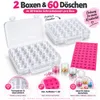 2 Aufbewahrungsboxen mit 60 Schraubdosen & Produktbild-Vorschau 3