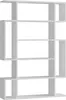 A white, modern, geometric bookshelf unit. Anteprima dell’immagine prodotto