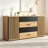 Buffet Merax en MDF avec 4 tiroirs et 2 portes, finition Voir les images du produit 3