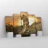 Bild auf Leinwand - Leinwandbild - Löwen Sonnenuntergang Produktbild-Vorschau 4