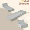 Product dimensions and different configurations of a foldable mattress. Náhľad obrázku produktu