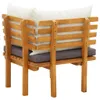vidaXL Canapé d'angle de jardin avec coussins en bois Voir les images du produit 9