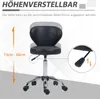 HOMCOM Rollhocker höhenverstellbar Drehhocker drehbar Salon Produktbild-Vorschau 3