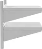 A side view of a white wall-mounted shelf unit with two shelves. Anteprima dell’immagine prodotto