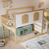 STILVORA Kinderbett 90x200cm mit Treppenschrank, Hochbett Produktbild-Vorschau 3