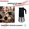 A collage of images showing people enjoying coffee and a coffee maker. Náhled obrázku produktu