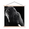 MuchoWow® Textilposter Elefant auf schwarzem Hintergrund in Produktbild-Vorschau 1