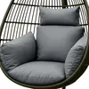 HOMESCAPES Hängesessel-Kissen Outdoor grau mit Kopfstütze, Produktbild-Vorschau 1