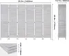 A diagram showing the dimensions of a white wooden room divider. Anteprima dell’immagine prodotto