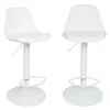 Two white adjustable bar stools are shown against a white background. Produktbild-Vorschau