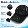 Solar Ventilator Cap USB aufladbar, kühlende Mesh Kappe mit Produktbild-Vorschau 3