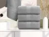 Ręcznik BIBAZ 50x100 cm, jasnoszary, 100% bawełna Podgląd zdjęcia produktu 2