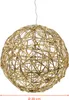 Palla luminosa 20 cm con nastro dorato avvolto bianco caldo Anteprima dell’immagine prodotto 2