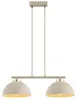 KAR LIGHTING Pendellampe 2-flammig Beige – Moon Ecru Produktbild-Vorschau 1